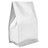 4" x 6.41" x 2.5" White Shimmerflex Mylar Foil Pouch - 8SS04WB025SG0641 OD White Shimmerflex Mylar Foil Pouch