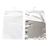 Silver & Clear ZipSeal Hanger Bag