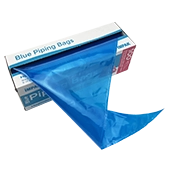 Blue PE Piping Bag Roll in dispenser box