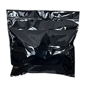 36" x 36" Black 3 Side Seal MylarFoil ZipSeal Pouch, Open Zipper End