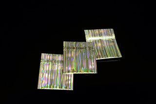3.4" x 4.0" Holographic (striped) MiniPouch with ZipSeal