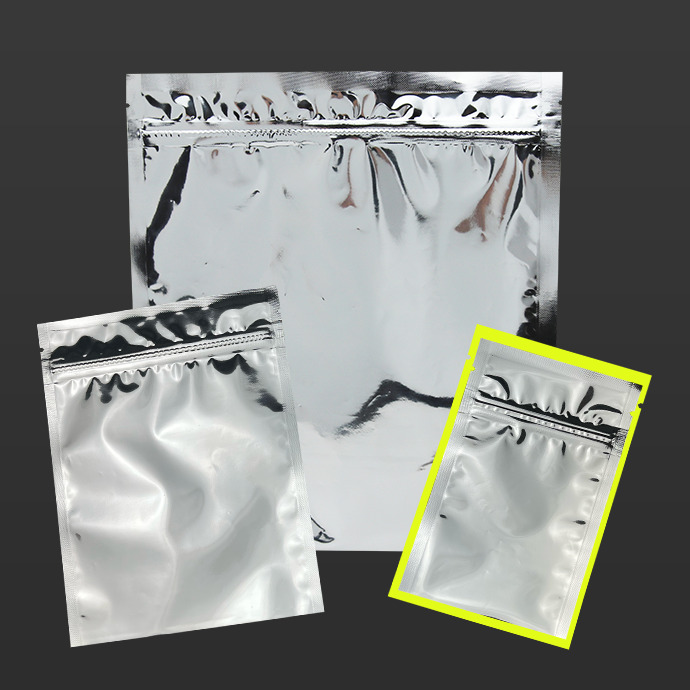 3" x 4" ID Silver Tamper Evident ZipSeal Pouch - 25MG0304IDZTE